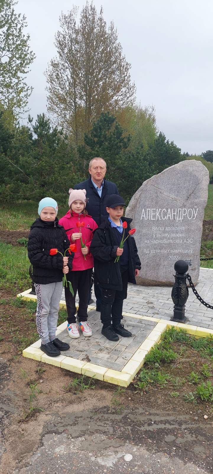 председатель Краснослободского сельсовета Лапшинов Н.И.на годовщину аварии на Чернобыльской АЭС
